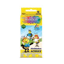 Giz De Cera Triangular Curto 12 Cores Acrilex