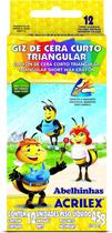 Giz de Cera Triangular Curto 12 Cores