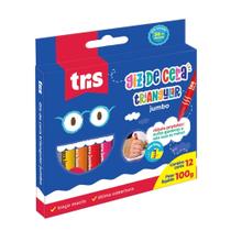 Giz De Cera Tris Jumbo Triangular 12 Cores