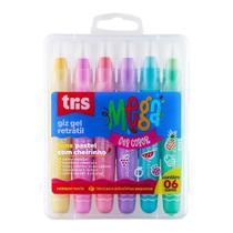 Giz De Cera Tris Mega Gel Color Pastel 6 Cores Giz De Cera Tris Mega Gel Color Pastel 6 Cores