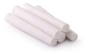 Giz De Lousa Cilíndrico Plastificado Branco 500 Unidades - Calac