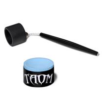Giz de Sinuca TAOM Pyro Blue com Suporte para Giz