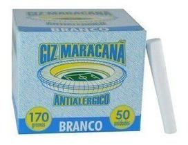 Giz Escolar Antialérgico Branco 50 Unid. Maracanã