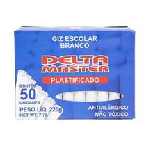 Giz Escolar Branco 50 Unidades Delta Master