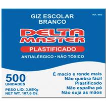 Giz Escolar Plastificado Branco Master CX.C/500 UN.