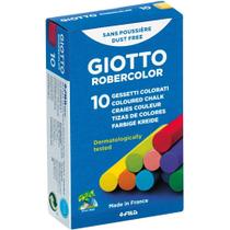 Giz Escolar Plastificado Giotto Colorido C/10 GIZ