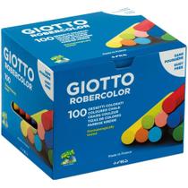 Giz Escolar Plastificado Giotto Colorido - Caixa com 100 Unidades