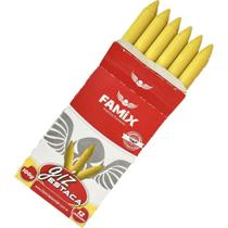 Giz Estaca Amarelo 100G - Pacote com 12 Unidades