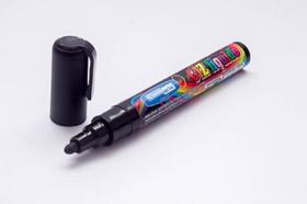 Giz Líquido 5mm 8g Caneta Ponta Dupla Lousa Vidro Preto