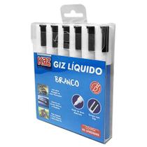 Giz Liquido 6 Marcadores Branco Kaz