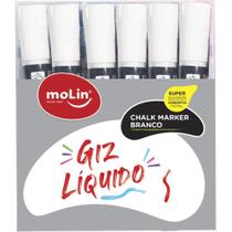 Giz Líquido Branco Molin com 6 Unidades Giz Líquido Branco Molin com 6 Unidades
