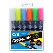 Giz Líquido Cis Estojo Com 6 Cores Neon Sortidas 5mm 52.6511