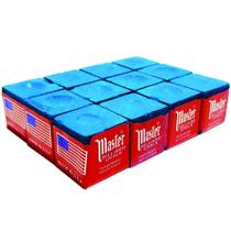 Giz Master Azul Kit 12 Unidades bilhar e sinuca Master