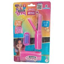 Giz para Pintar Cabelos MakeBrinq MK80 Roxo - Polibrinq