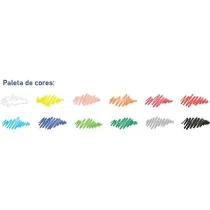 Giz Pastel Oleoso 12 Cores Pastel Estojo Acrilex Giz Pastel Oleoso 12 Cores Pastel Estojo Acrilex