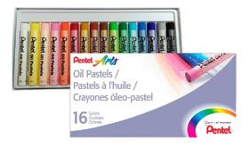 Giz Pastel Oleoso 16 Cores Pentel Arts - PHN-16