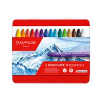 Giz Pastel Oleoso Aquarelável Caran D Ache Neocolor II 15 Cores