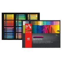 Giz Pastel Oleoso Caran D'ache Profissional 48 Cores Neopast