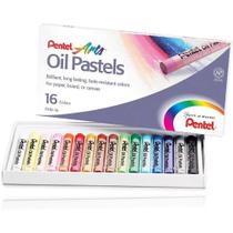 Giz pastel oleoso com 16 cores pentel