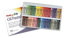 Giz Pastel Oleoso Com 50 Bastões, (49 Cores) - Pentel Arts