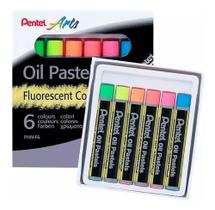 Giz Pastel Oleoso Pentel 6 Cores Neon