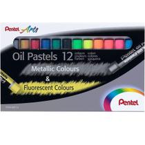 Giz Pastel Oleoso Pentel Arts 12 Cores Bastão Profissional Giz Pastel Oleoso Pentel Arts 12 Cores Bastão Profissional