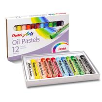 Giz Pastel Oleoso Pentel Arts Com 12 Cores