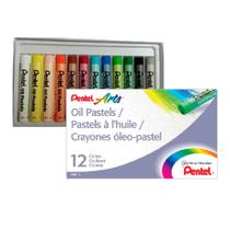 Giz Pastel Oleoso Pentel com 12 Cores - Cód. PHN12 - PENTEL