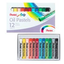 Giz Pastel Oleoso Pentel com 12 Cores PHN12 Giz Pastel Oleoso Pentel com 12 Cores PHN12