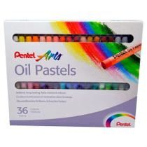 Giz pastel oleoso PHN-36 - com 36 cores - Pentel