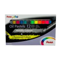 Giz Pastel Oleoso Phn Pentel 6 Cores Metalicas e 6 Cores Fluorescente Giz Pastel Oleoso Phn Pentel 6 Cores Metalicas e 6 Cores Fluorescente