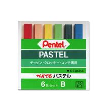 Giz Pastel Seco 6 Cores Básicas Pentel GA-6BD