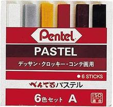 Giz Pastel Seco 6 Cores Urbanas Pentel Ga-6ad