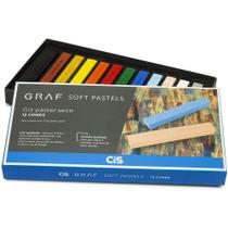 Giz Pastel Seco Cis Graf Soft Pastels com 12 Cores Giz Pastel Seco Cis Graf Soft Pastels com 12 Cores