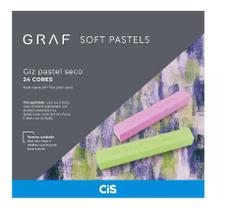 Giz Pastel Seco Graf 24 Cores Soft Pastels - Cis
