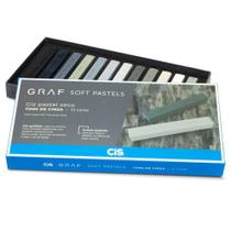 Giz Pastel Seco Graf C/12 Cinza 70.3000