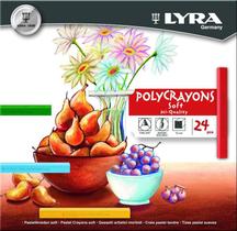 Giz Pastel Seco Lyra Polycrayons Soft 24 Cores