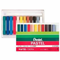 Giz Pastel Seco Pentel 12 Cores Ga-12ad