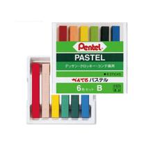 Giz Pastel Seco Pentel 6 Cores Básicas