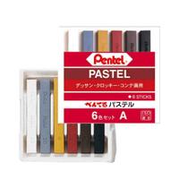 Giz Pastel Seco Pentel 6 Cores Urbanas