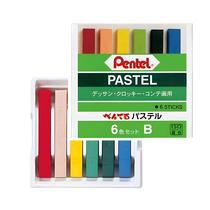 Giz Pastel Seco Pentel Caixa com 6 Cores Básicas Giz Pastel Seco Pentel Caixa com 6 Cores Básicas