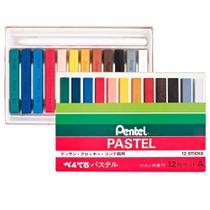 Giz pentel pastel seco ga 12ad c/12 cores