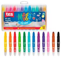 Giz Retrátil Mega Gel Color 12 Cores Com Cheirinho - TRIS Giz Retrátil Mega Gel Color 12 Cores Com Cheirinho - TRIS