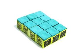 Giz Triangle Master Azul Profissional Bilhar Sinuca Caixa 12 Unidades