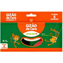 Gizão de Cera Jumbo c/ 6 Cores - Leo Leo