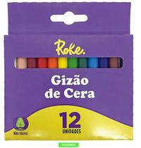 Gizão de Cera ROKE - 12 Cores Não Tóxico para Desenho e Pintura
