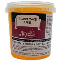 GLASS CAKE FAKE AMARELO TRANSPARENTE 390g