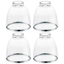 Glass Shade Substituições Eidonta, pacote com 4, 12,5 cm A, 12 cm D, transparente