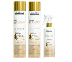 Glatten Brilliance Shampoo e Condicionador e Leave-in