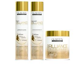 Glatten Brilliance Shampoo e Condicionador e Máscara Glatten Brilliance Shampoo e Condicionador e Máscara